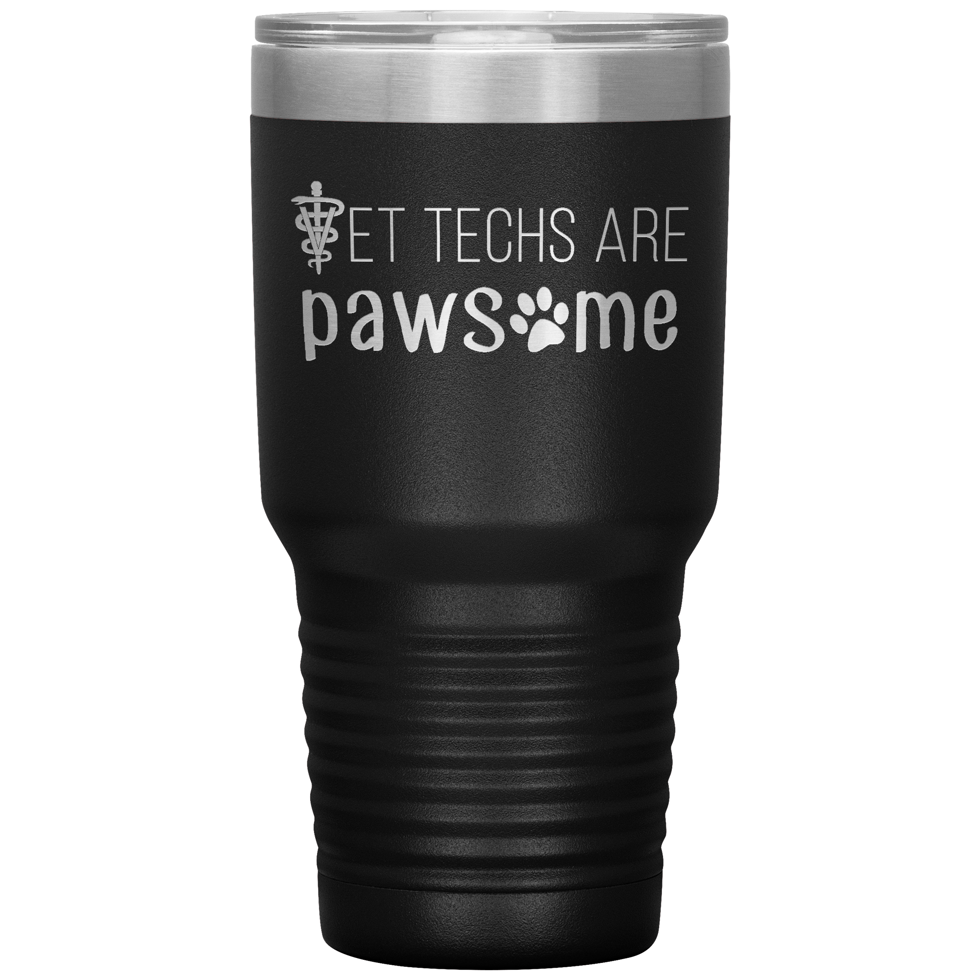 Vet techs are pawsome 30oz Vacuum Tumbler