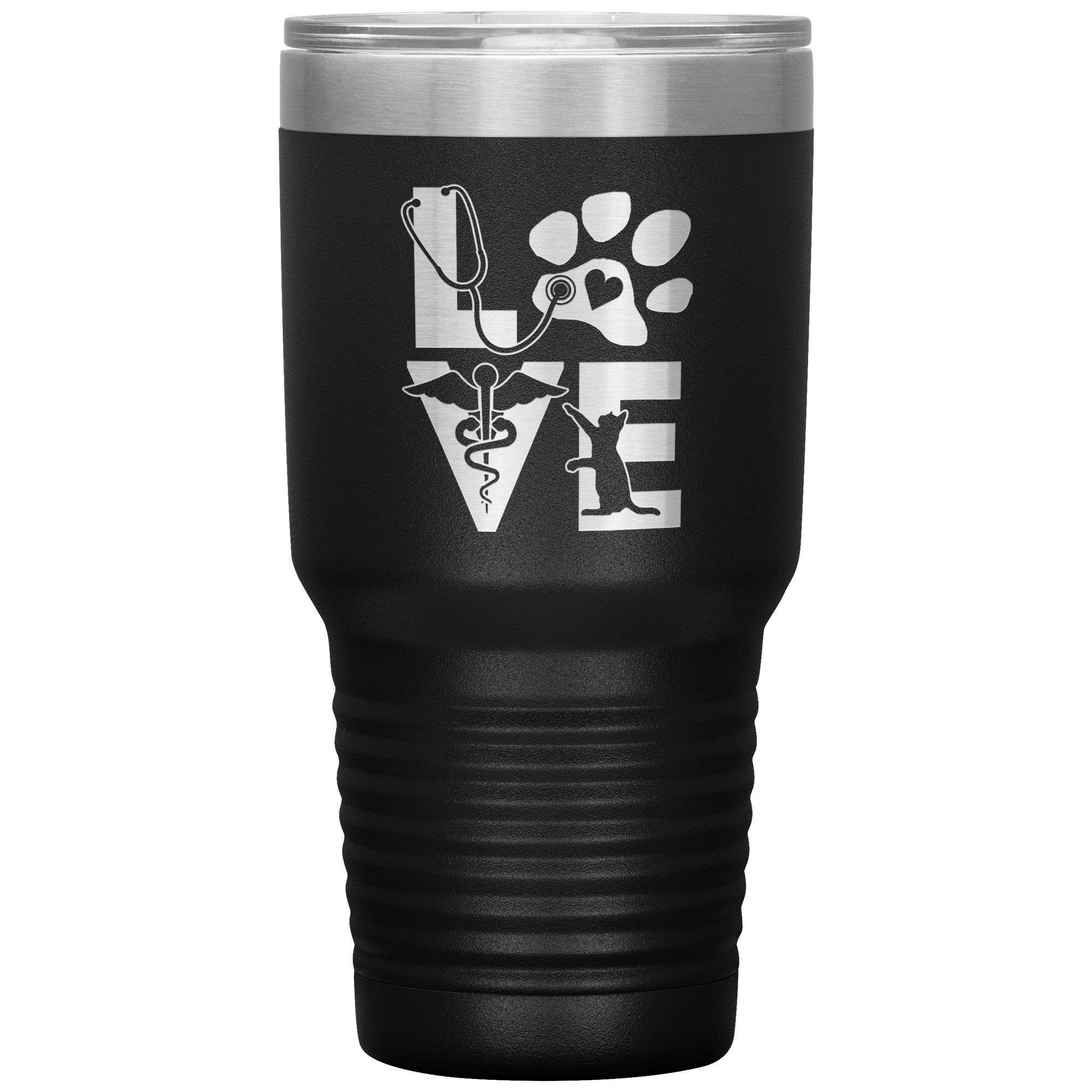 Veterinary Love cat 30oz Vacuum Tumbler