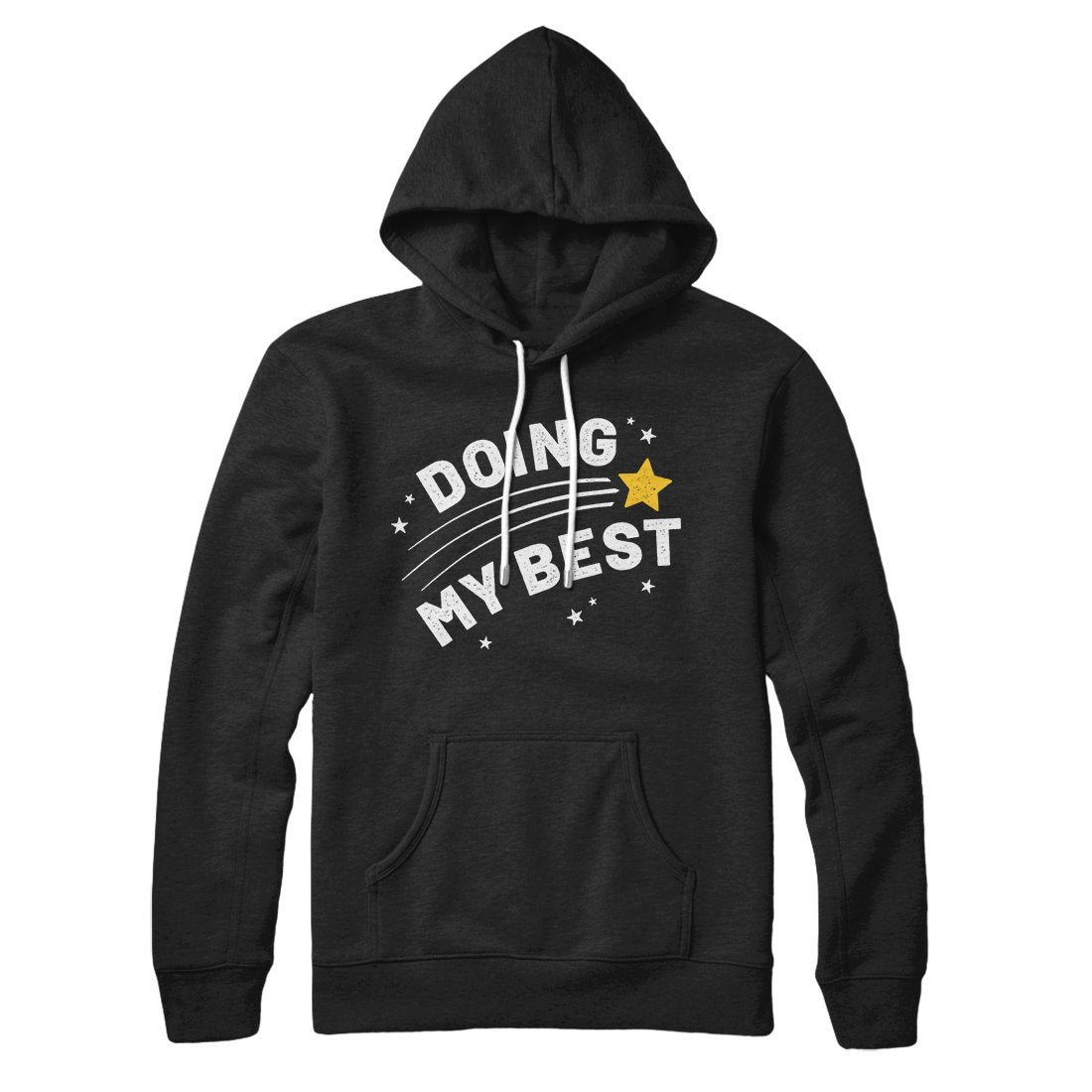Doing My Best Unisex Pullover Hoodie - Soft Cotton Polyester, Loose Fit, Kangaroo Pocket