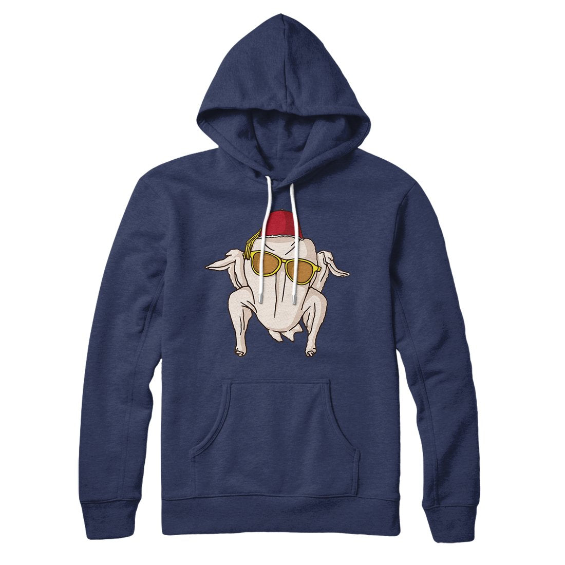 Monica Turkey Head Pullover Hoodie - Unisex Cotton Polyester Kangaroo Pocket