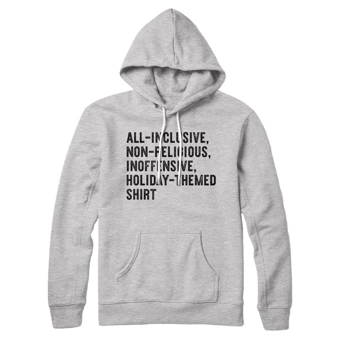 Unisex Holiday Themed Pullover Hoodie - Cotton Polyester Blend