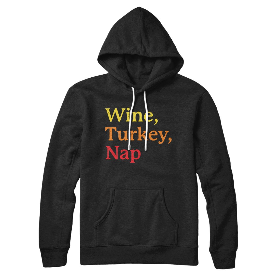 Wine Turkey Nap Unisex Hoodie - Cotton Polyester Pullover with Kangaroo Pocket